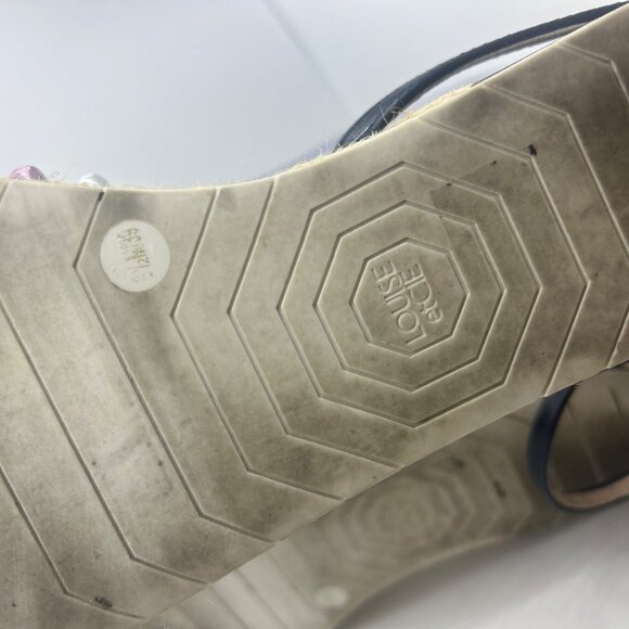 Louise Et Cie Colorful Strappy Clear Wedge Sandals With Ankle Strap 8.5 - Picture 3 of 10